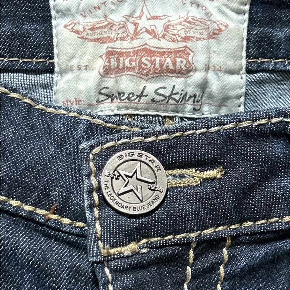 BIG STAR Sweet Skinny acid wash women’s size 30 denim jeans - Picture 5 of 8